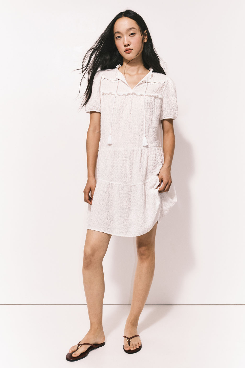 Vestido de punto con efecto arrugado - H&m фото 3