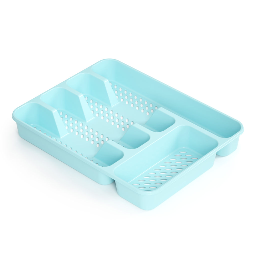 Цена за 2 шт. Лоток для столовых приборов "Капелька" голубой М4901