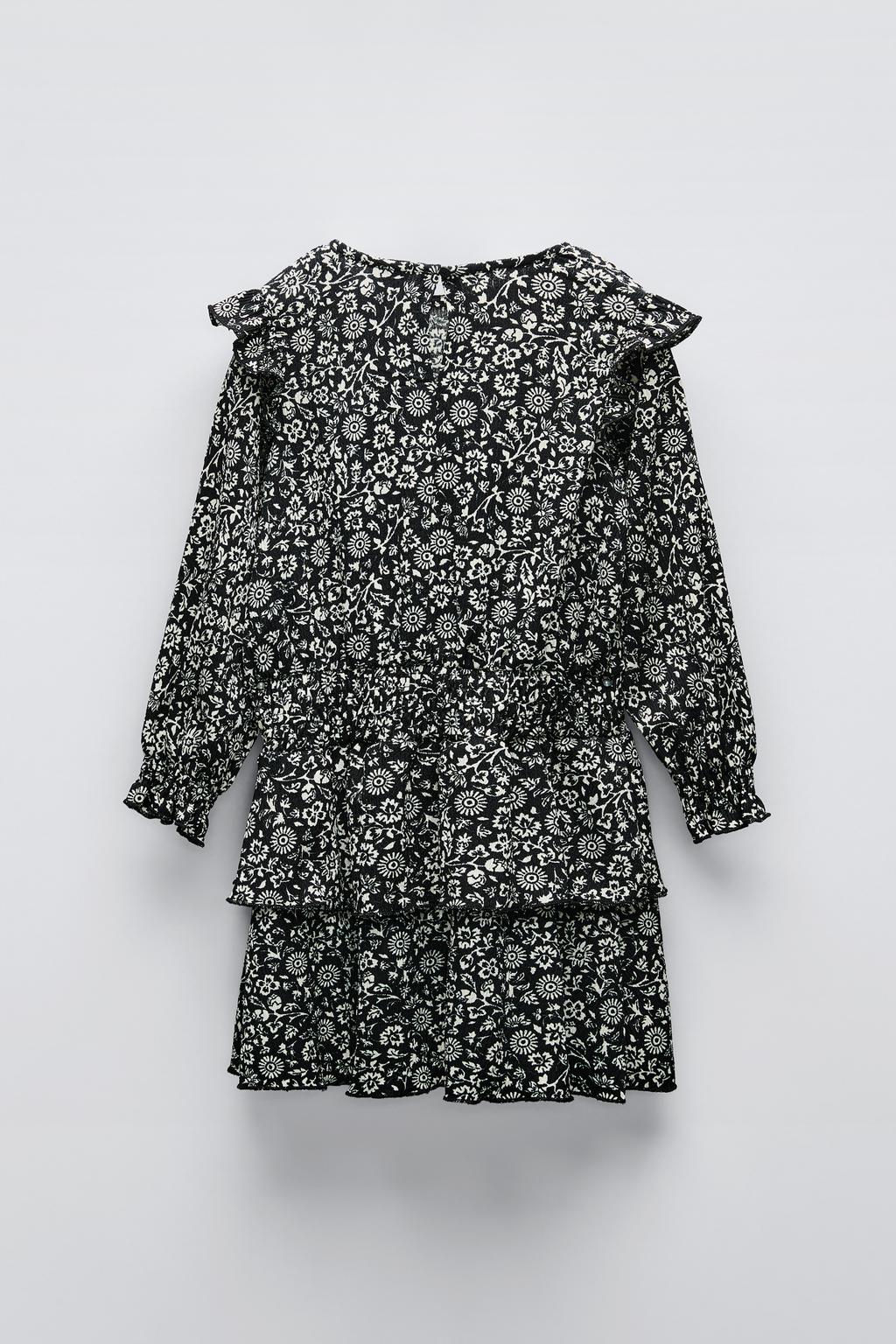 TEXTURED PRINTED DRESS - Zara фото 3