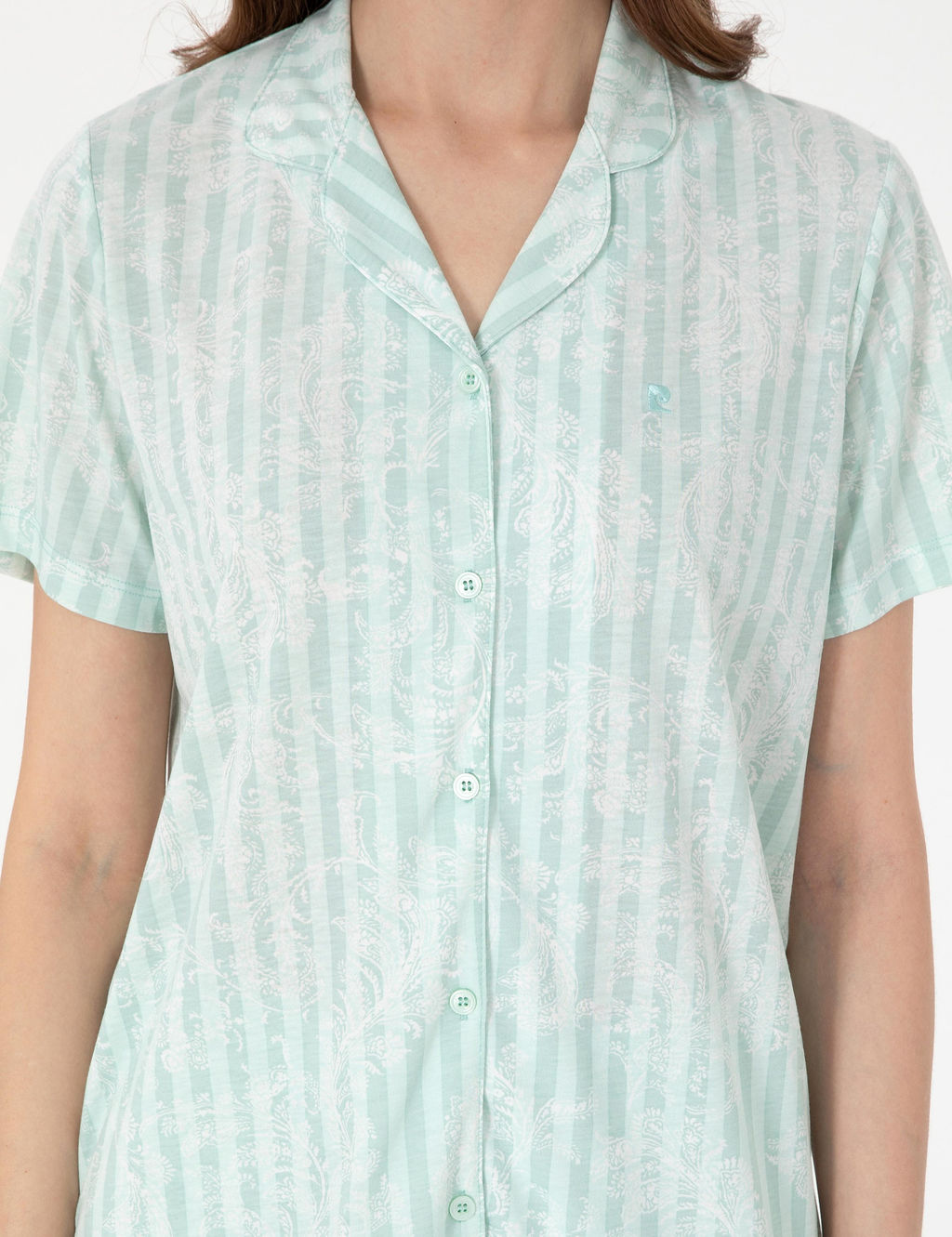 Mint K_sakollu G_mlek Pijama Tak_m_ - Pierre cardin фото 6