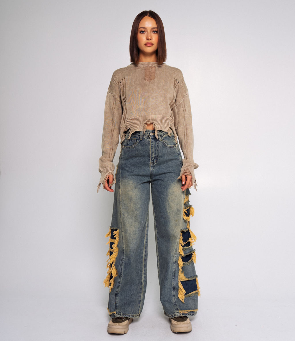 Джинсы #КТ10589, синий - Dommod фото 4