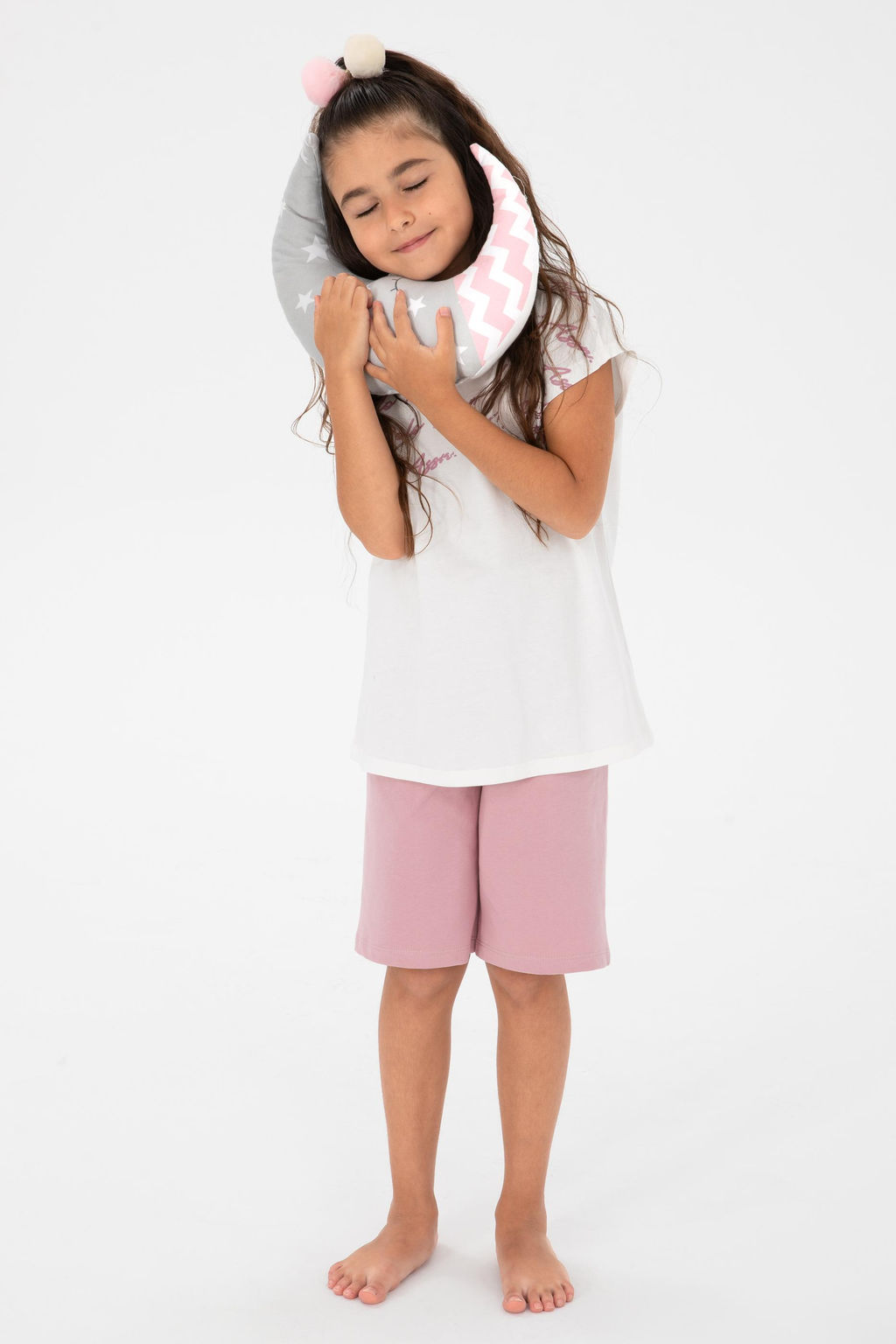 K_z _ocuk Toz Pembe _ortlu Pijama Tak_m_ Sepette S_rpriz _ndirim - U.s. polo assn фото 6