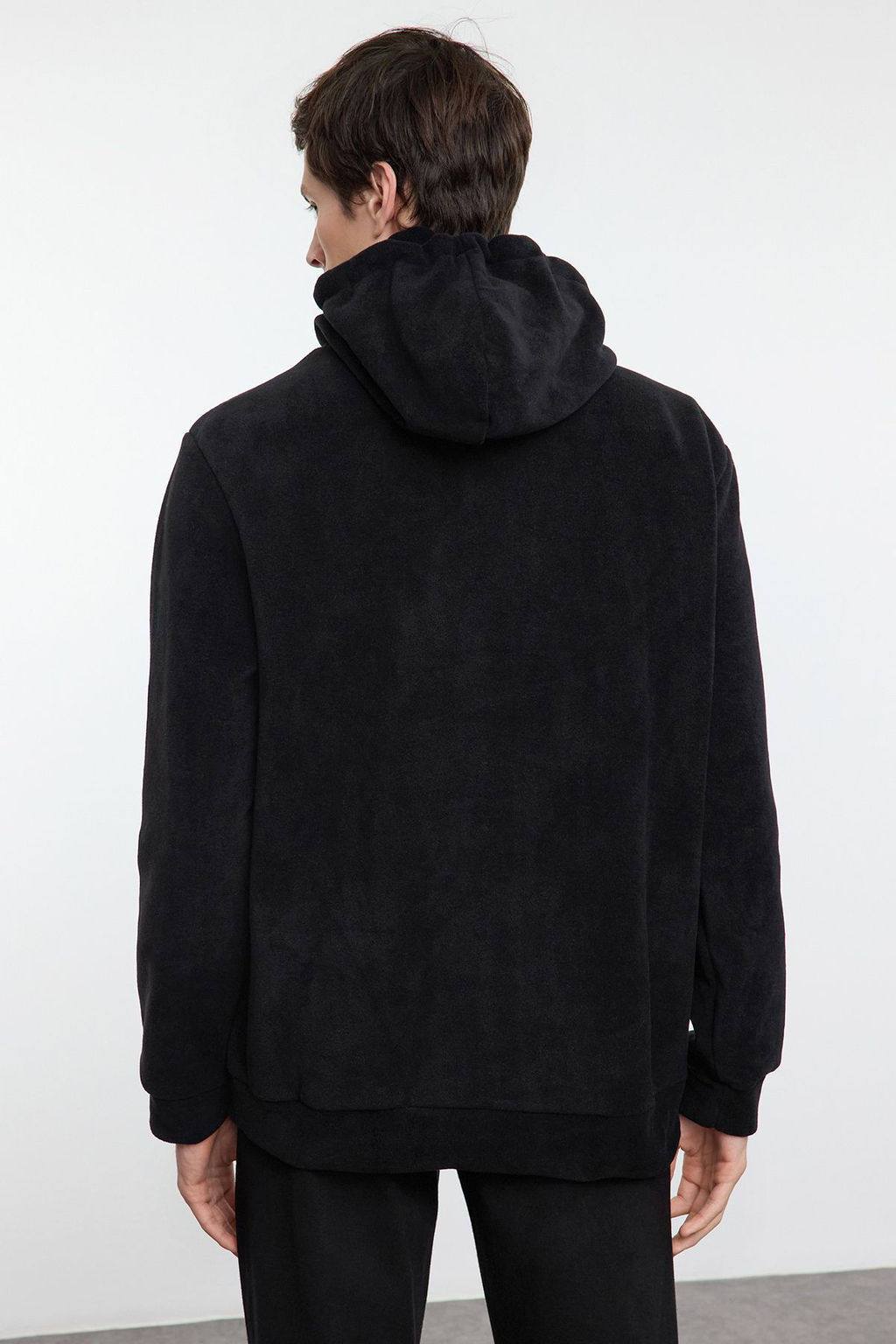 TRENDYOL MAN Premium Antrasit Oversize/Normal Kesim Bask?l? Anti-pilling Polar Sweatshirt TMNAW24SW00122 - Trendyolmilla фото 6