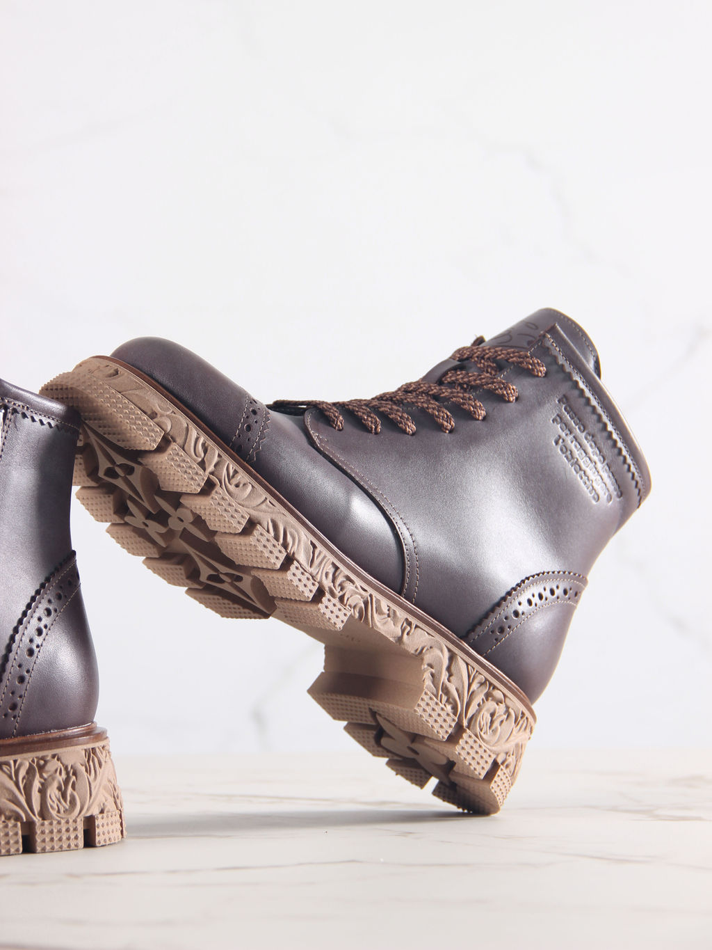 Ботинки 319.PODYUM141br.Вакса коричневая/шерсть