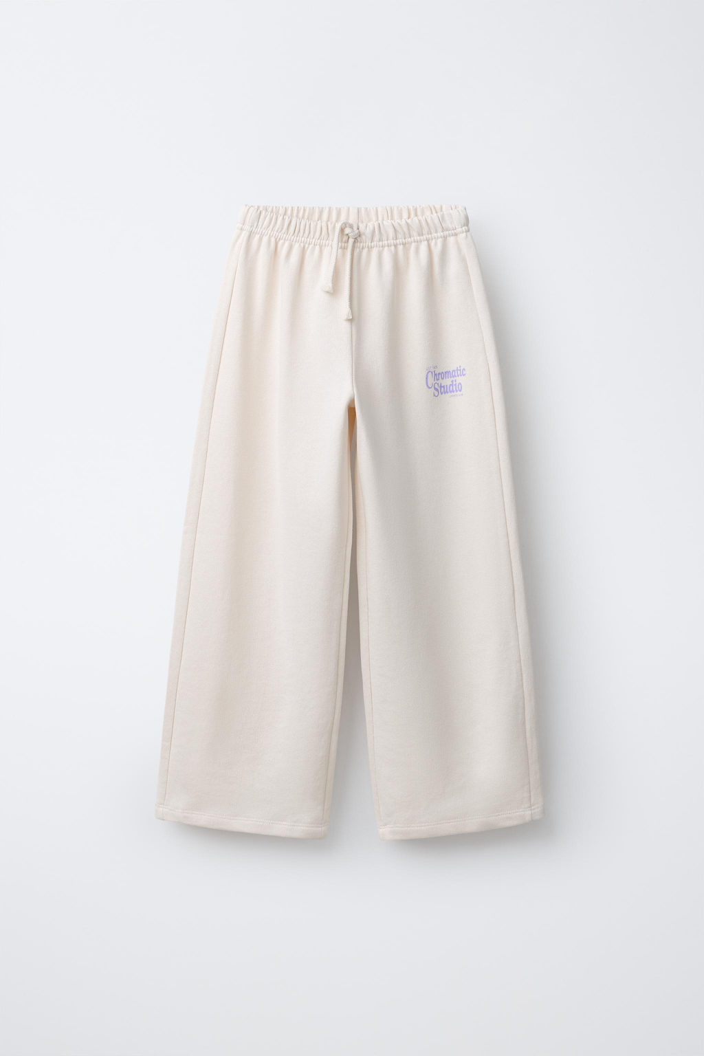 PANTAL?N WIDE LEG TEXTO / Hielo