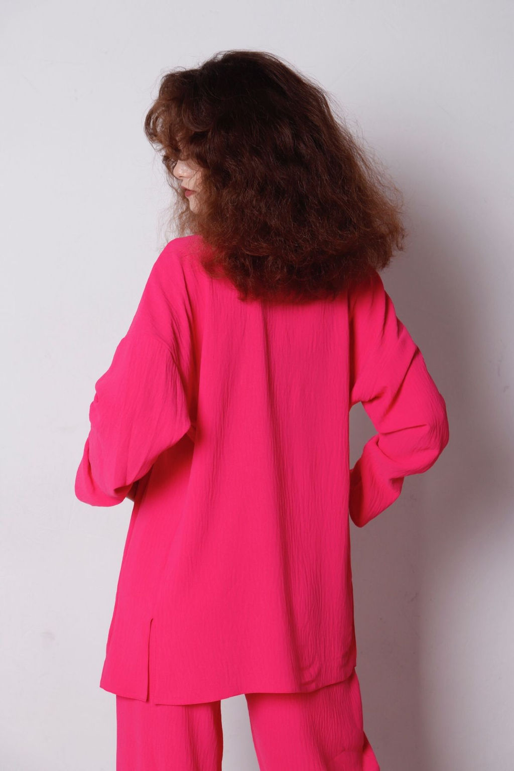 9183 Костюм из кимоно и брюк-палаццо ярко-розовый - Martichelli фото 15