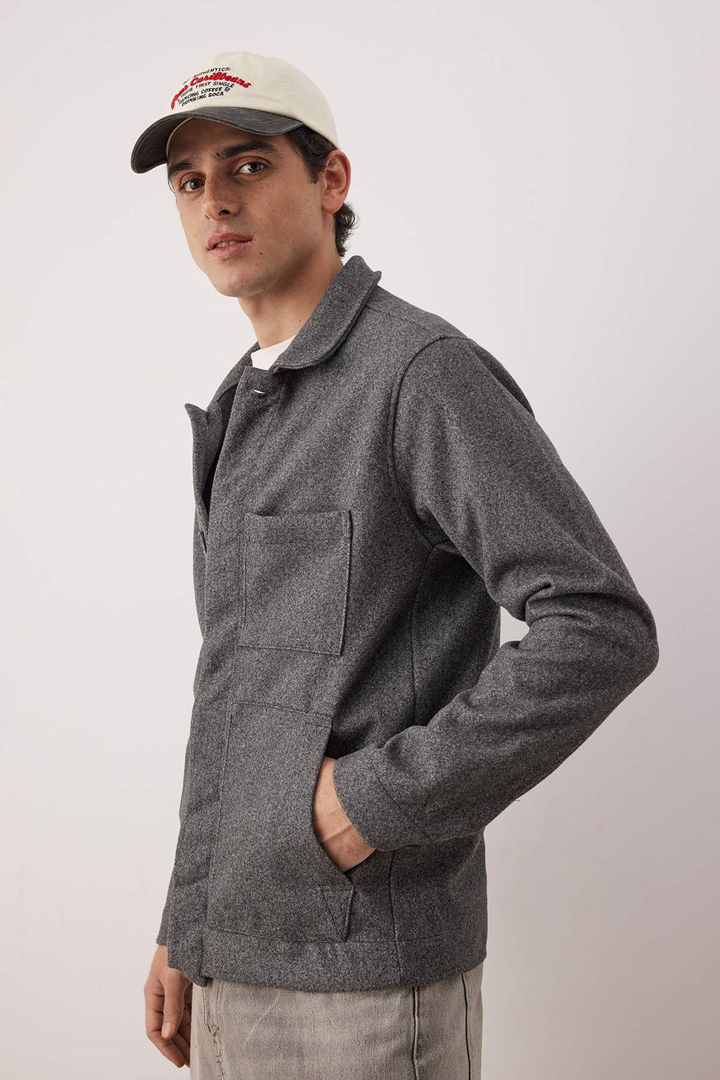 Antrasit Regular Erkek Mont TMNAW26MO00033 - Trendyolmilla фото 24