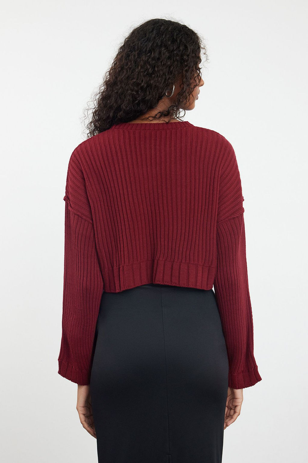 Ekru Super Crop Basic Triko Kazak TWOAW24KZ00275 - Trendyolmilla фото 13