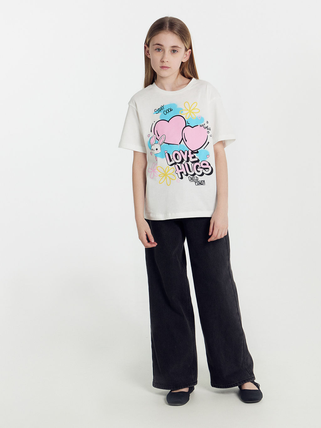 Футболка для девочек в белом цвете с печатью - Mark formelle фото 4