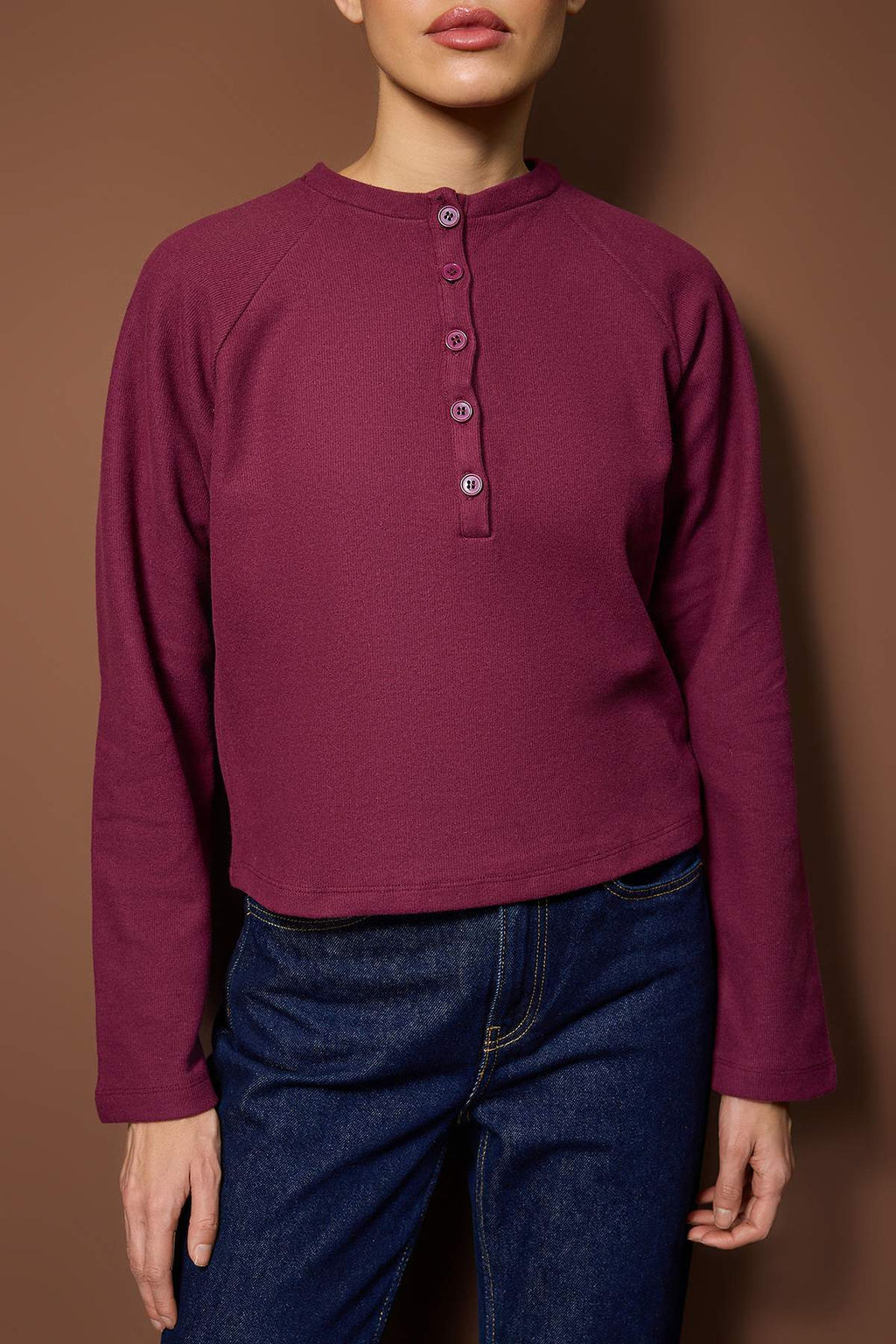 Antrasit Cift Gorunumlu Regular/Normal Kal?p Yar?m Patl? Selanik Kal?n Orme Bluz TWOAW26BZ00252 - Trendyolmilla фото 7