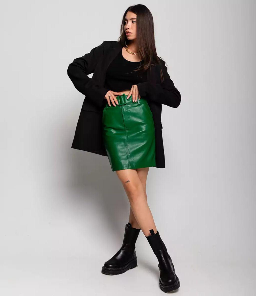 Юбка #КТ7123, зелёный