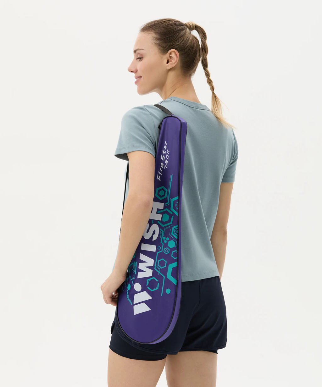 Набор для бадминтона Wish Firestar 780 (2 ракетки + 2 волана), голубой/фиолетовый  фото 12