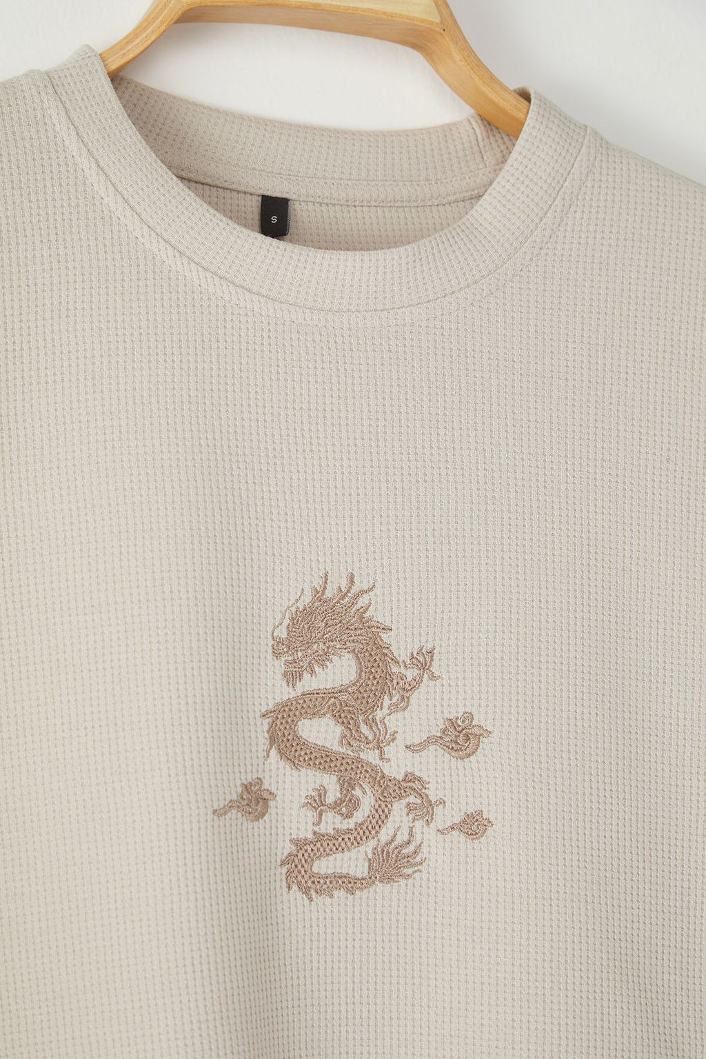 TRENDYOL MAN Antrasit Oversize/Genis Kesim Dokulu Nak?sl? T-Shirt TMNSS25TS00060 - Trendyolmilla фото 11