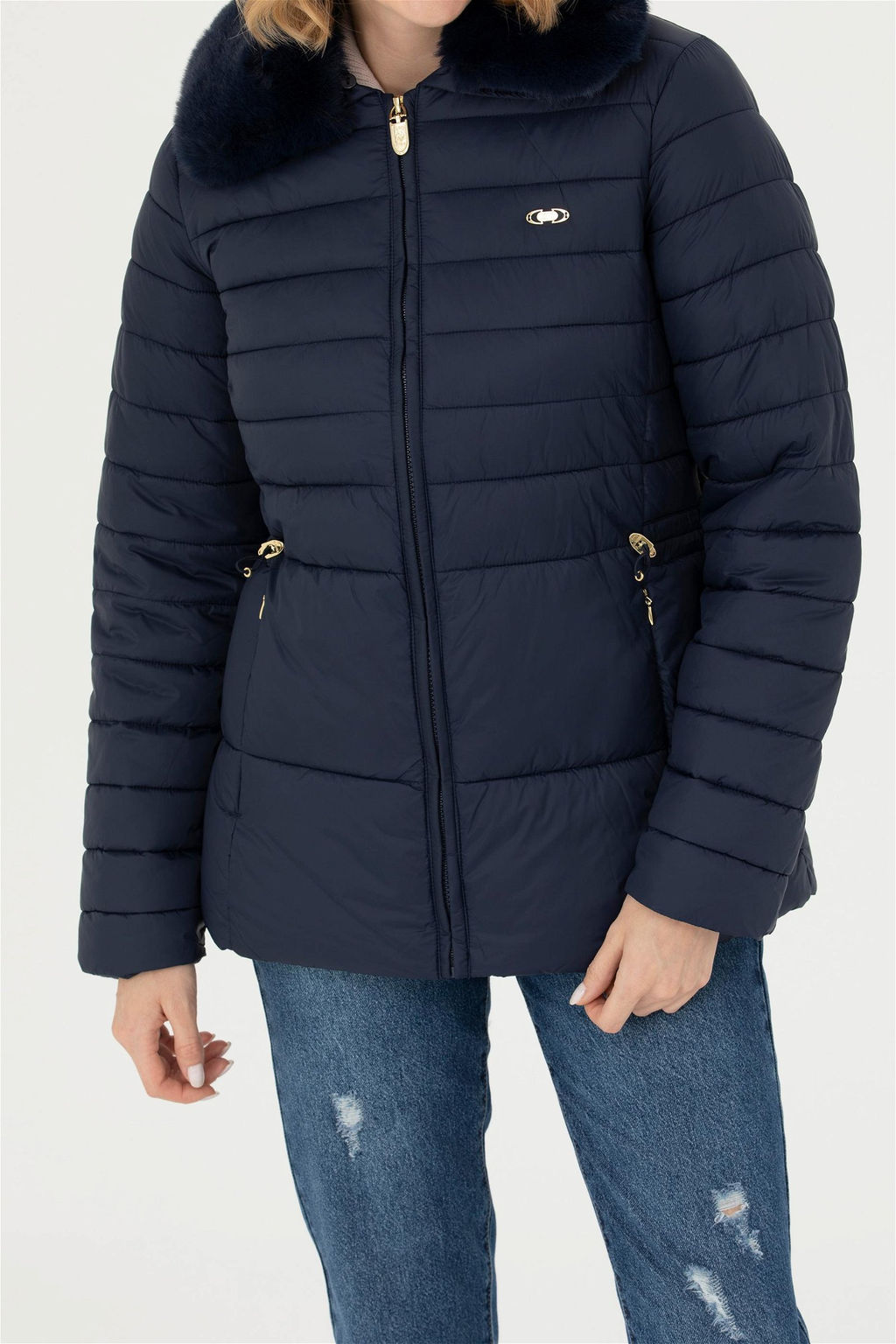 Женское темно-синее пальто Неожиданная скидка в корзине - U.s. polo assn фото 6