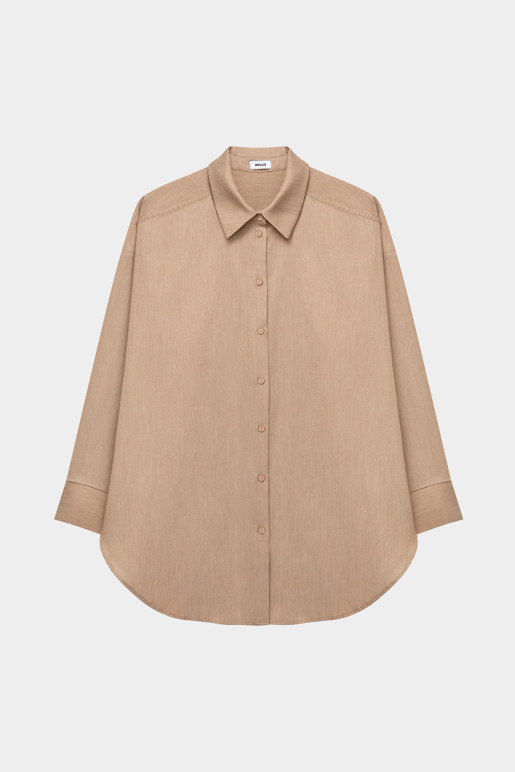 Рубашка оверсайз с эффектом меланж - Mollis фото 9