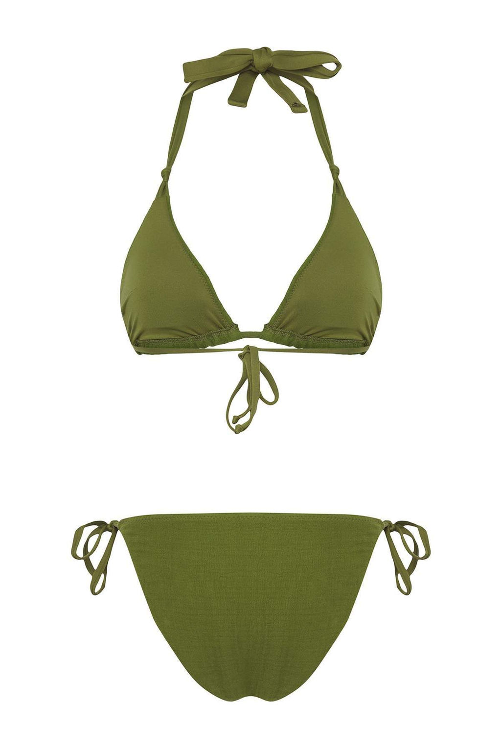 Trendyolmilla Haki Ucgen Muslin Normal Bel Bikini Tak?m? TBESS25BT00201  фото 8