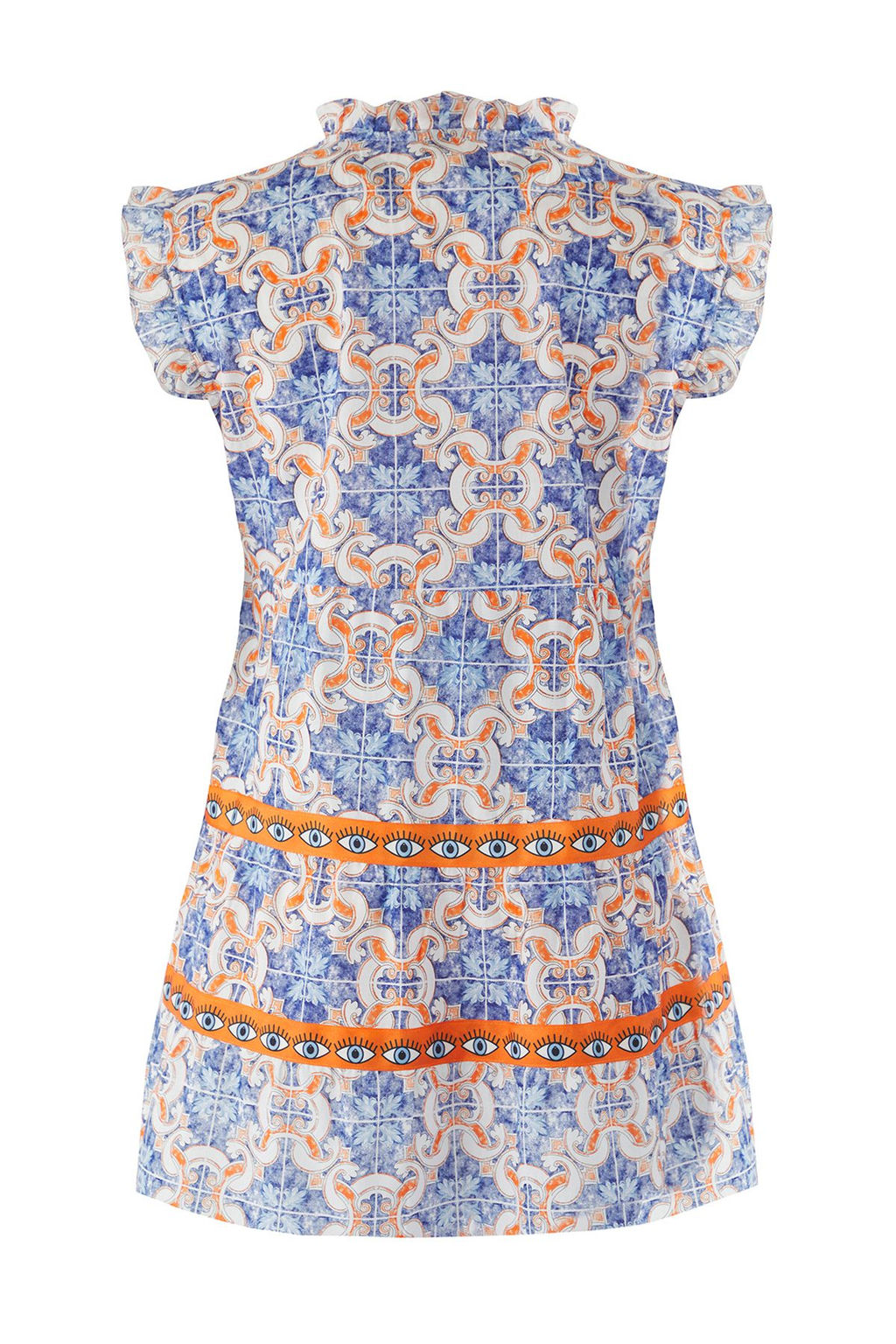 Cini Desenli Dokuma Seritli %100 Pamuk Plaj Mini Elbise TBESS25EL00140 - Trendyolmilla фото 6