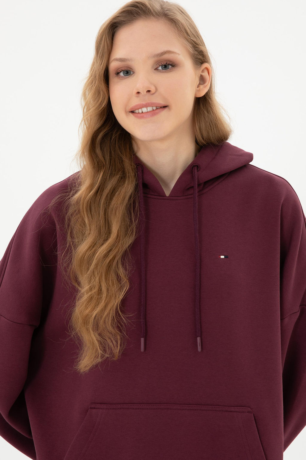 Kad_n Bordo Basic Sweatshirt Sepette S_rpriz _ndirim - U.s. polo assn фото 9