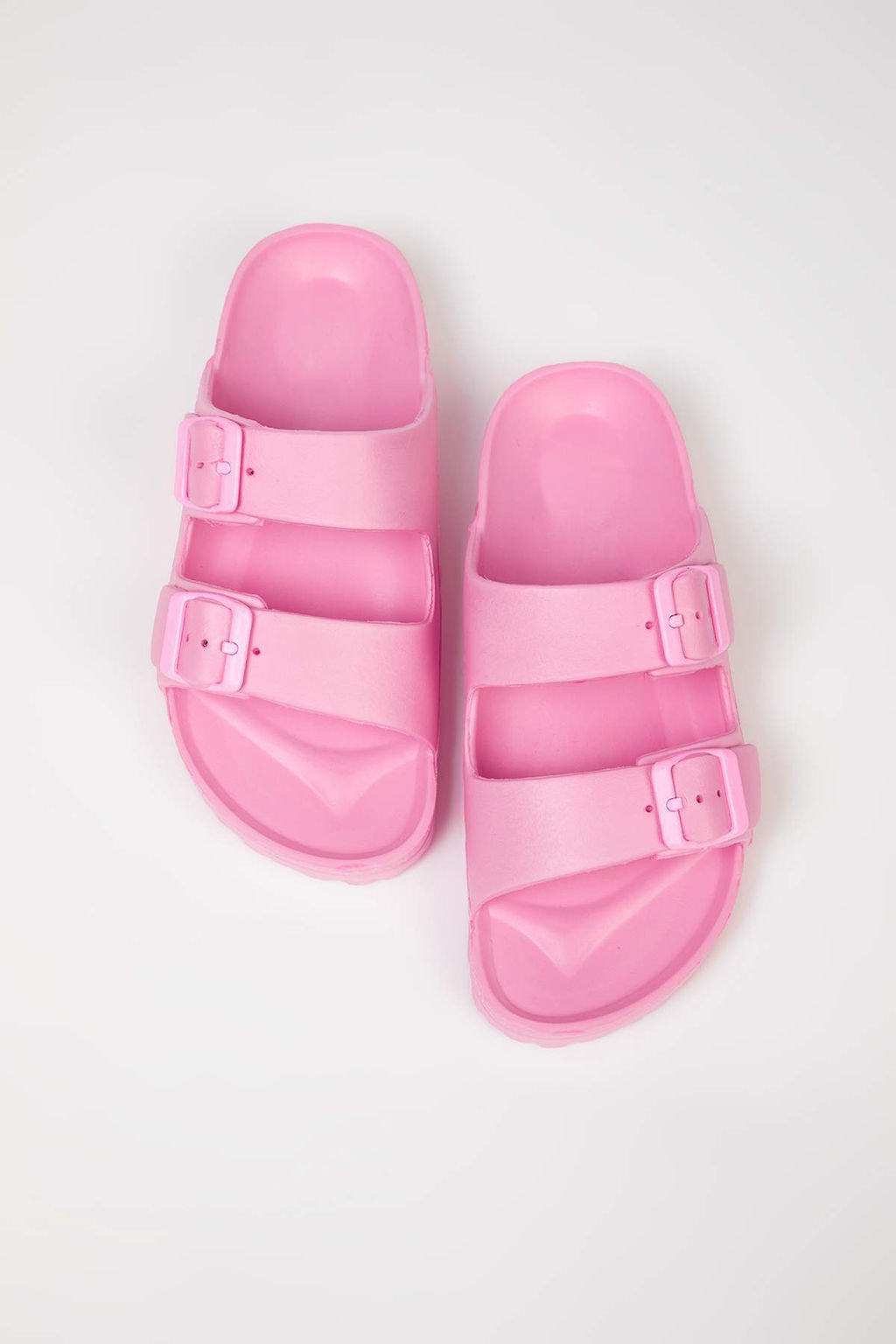 Ac?k Pembe Cift Bantl? Eva Hafif Taban Kad?n Terlik TAKSS25TE00065