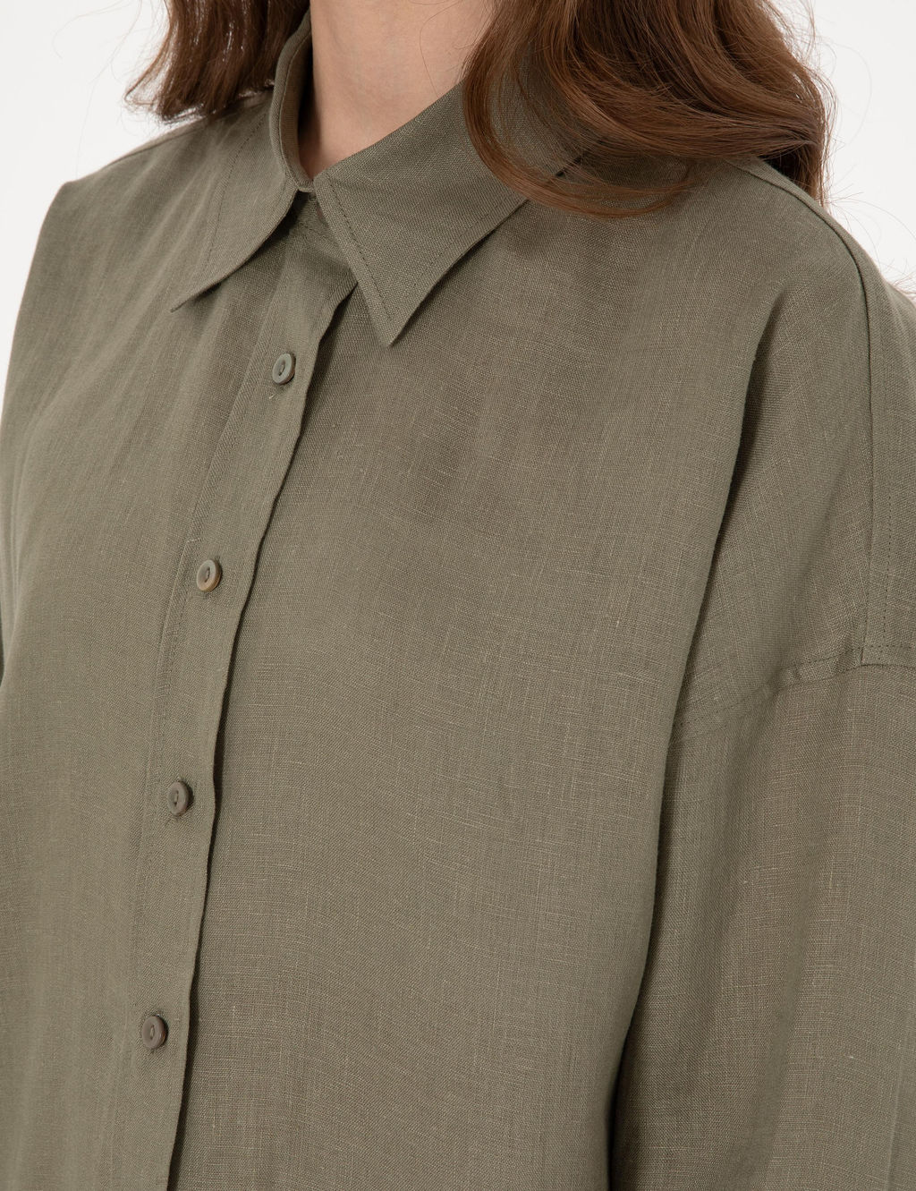 Haki Oversize Uzun Kollu G_mlek - Pierre cardin фото 7