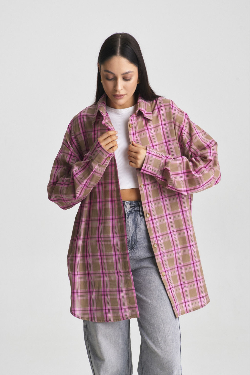 Рубашка Summer Pink&Brown - Erist store фото 4