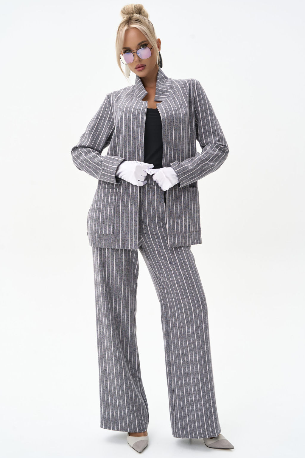 Брюки Грей (серый/полоска)