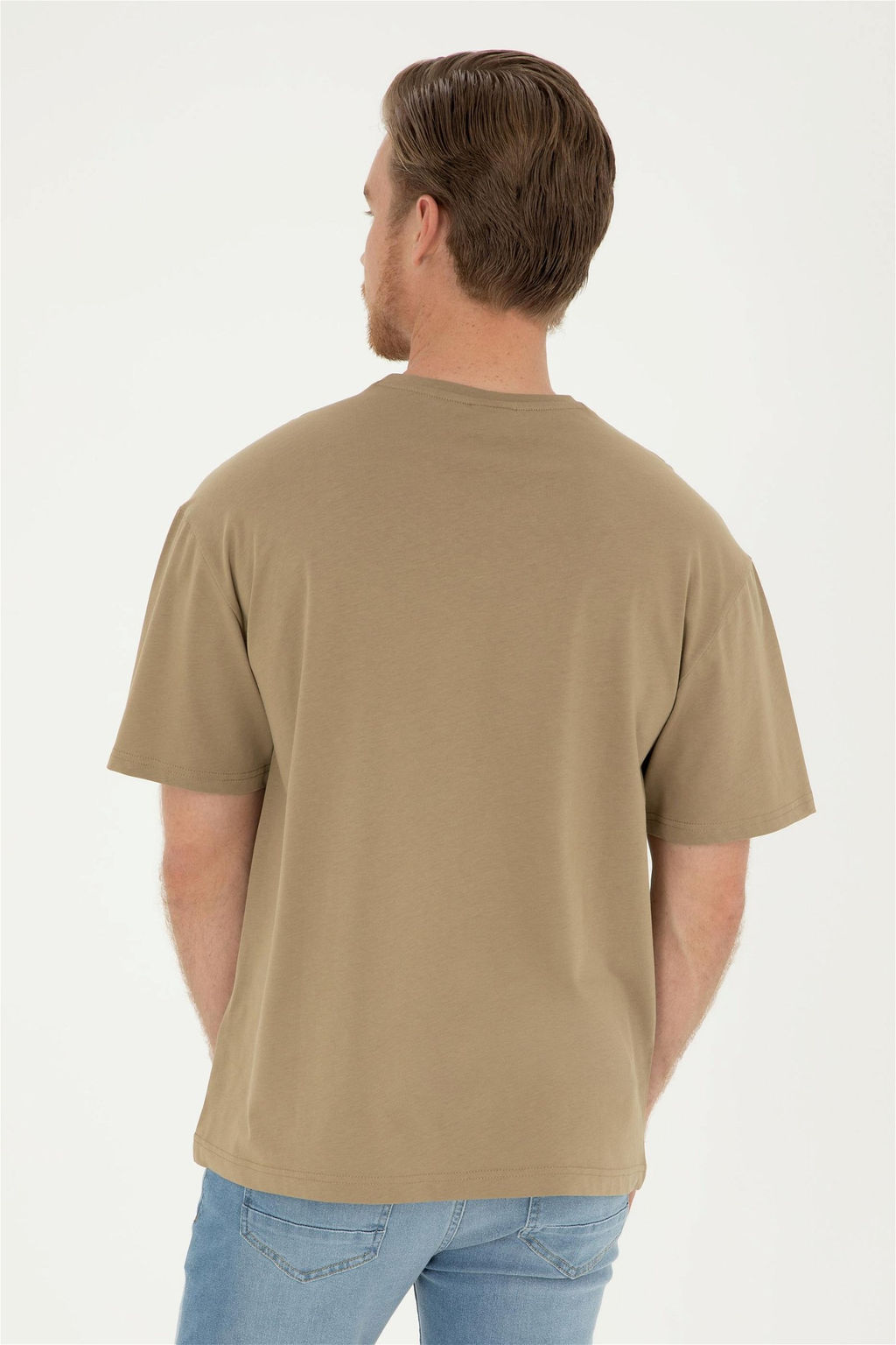 Футболка U.S. Polo Assn цвета хаки из хлопка  фото 12