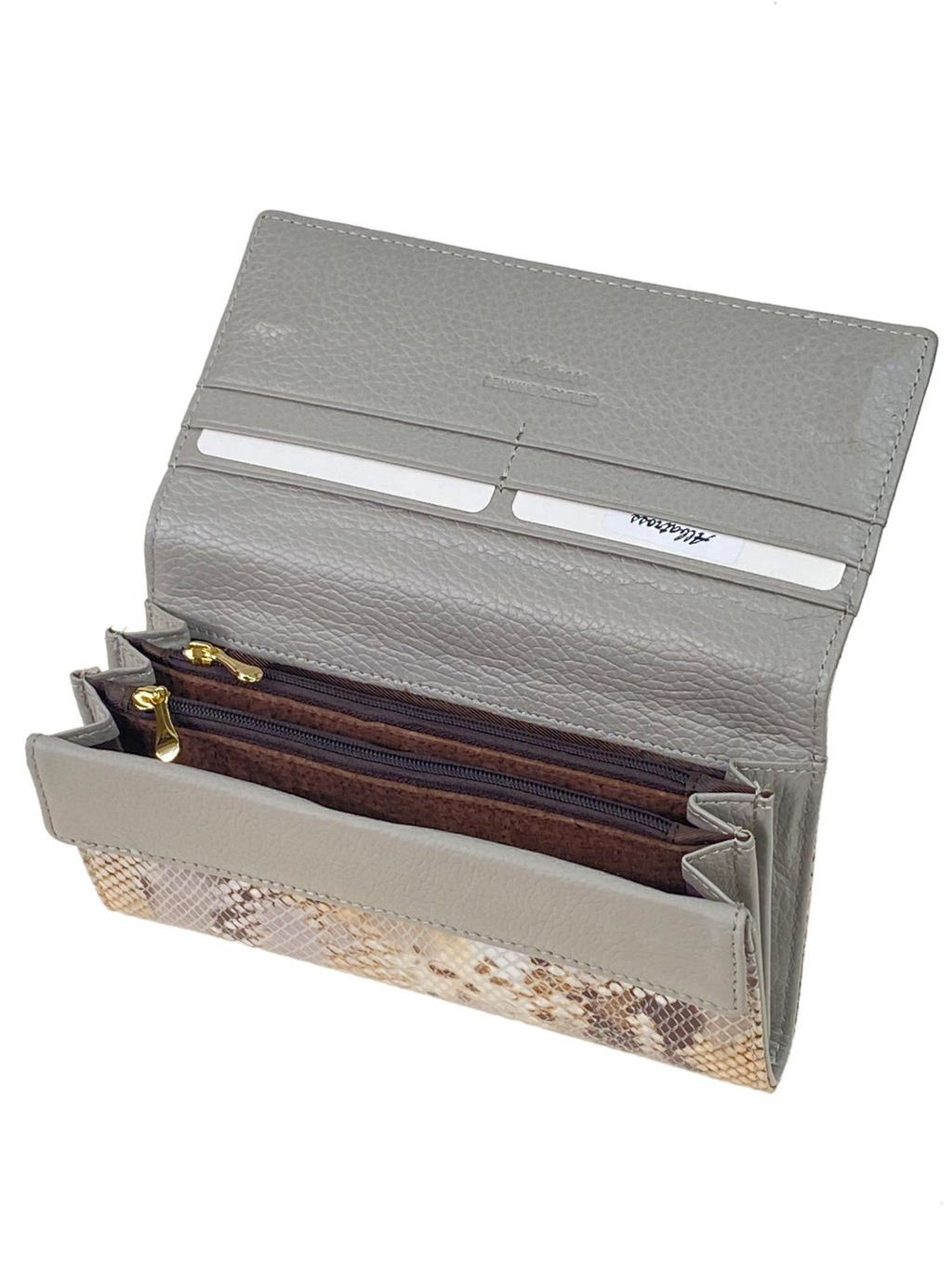 Женский кошелек с фермуаром из натуральной кожи, мультицвет - Greta фото 16