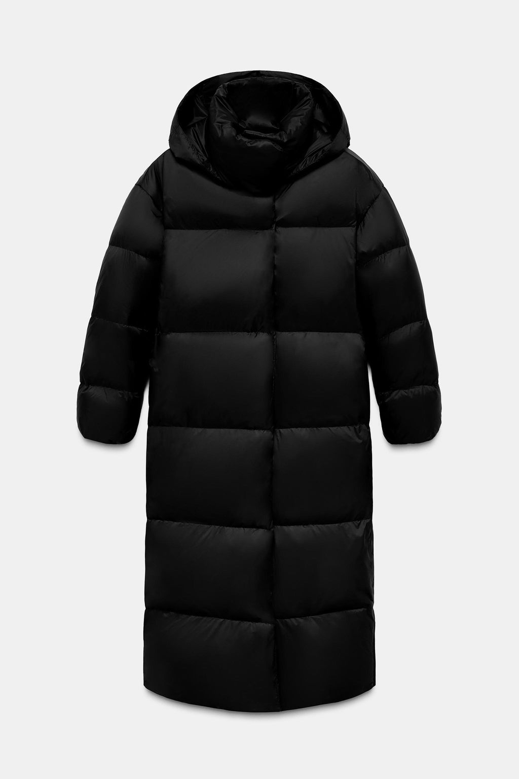 WATER-REPELLENT LONG DOWN PUFFER JACKET WITH HOODIE AND GLOVES - Zara фото 8