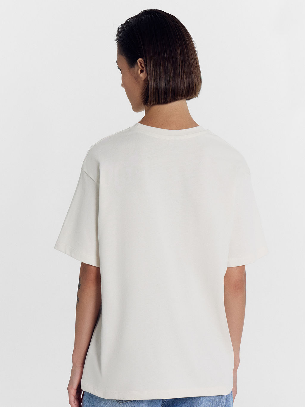 Футболка женская бежевая с печатью белый песок +печать3 112678 - Mark formelle фото 4