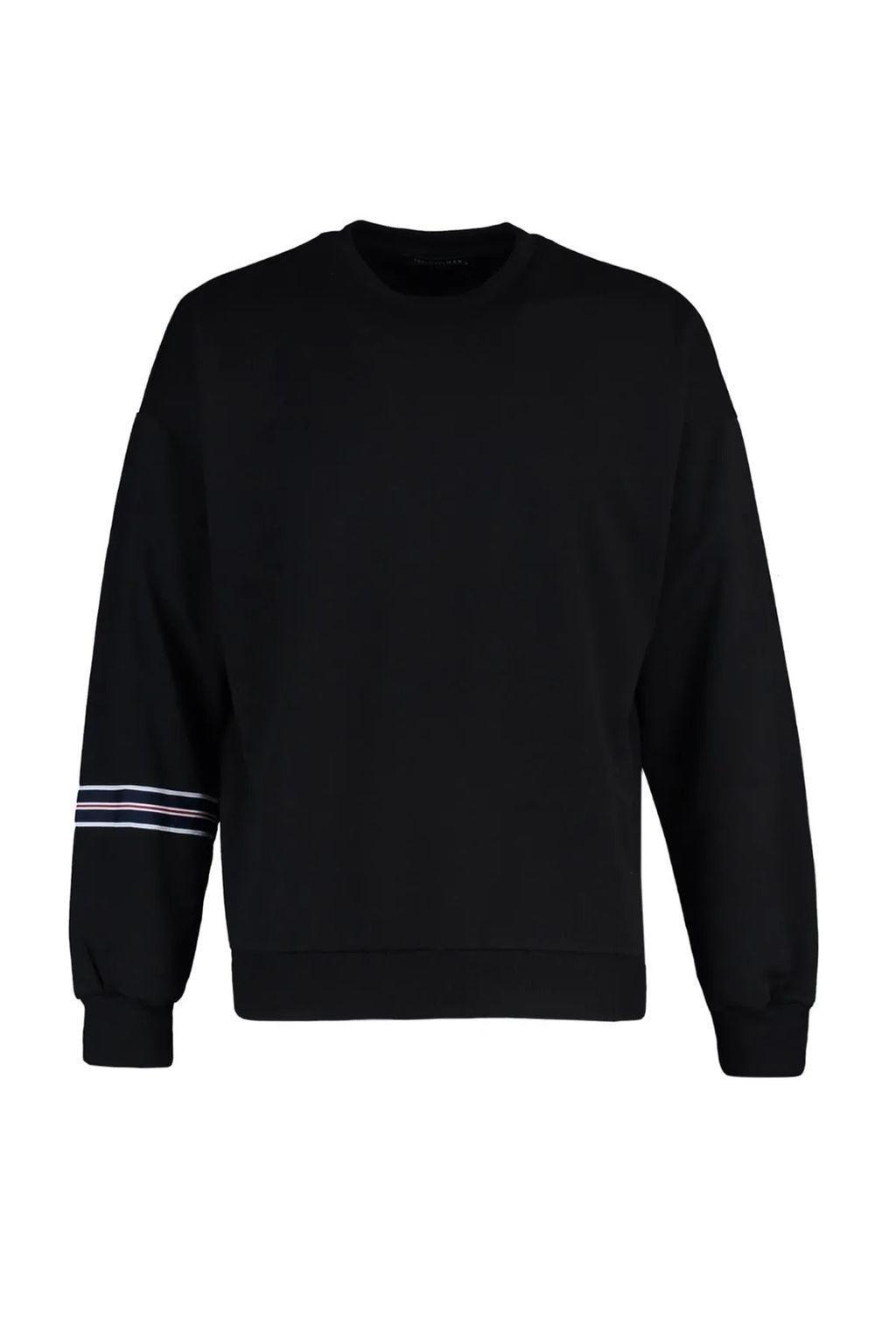 Siyah Oversize/Genis Kesim Seritli Sardonsuz Sweatshirt TMNAW21SW0796 - Trendyolmilla фото 6