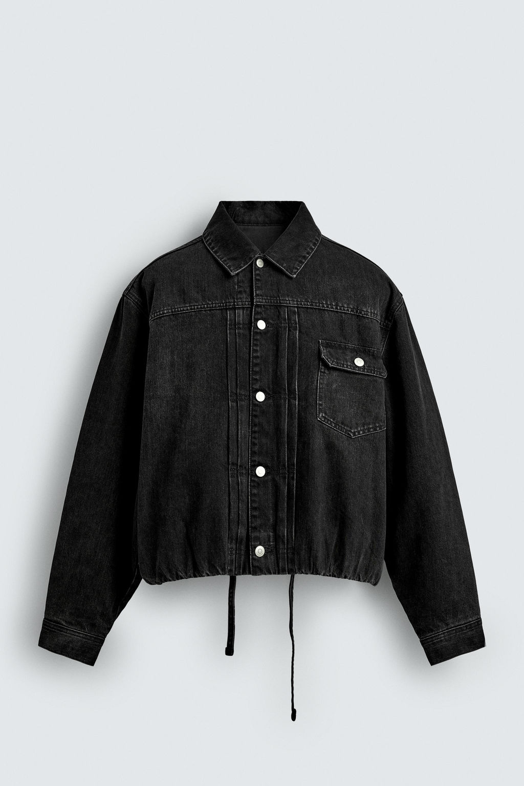 QUILTED BOXY FIT DENIM JACKET