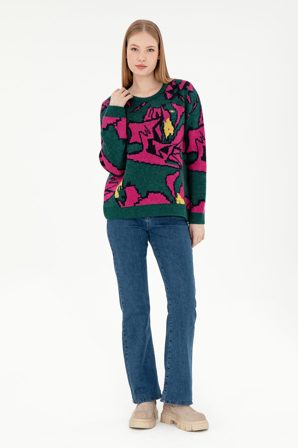 Женский темно-зеленый свитер Неожиданная скидка в корзине - U.s. polo assn фото 4