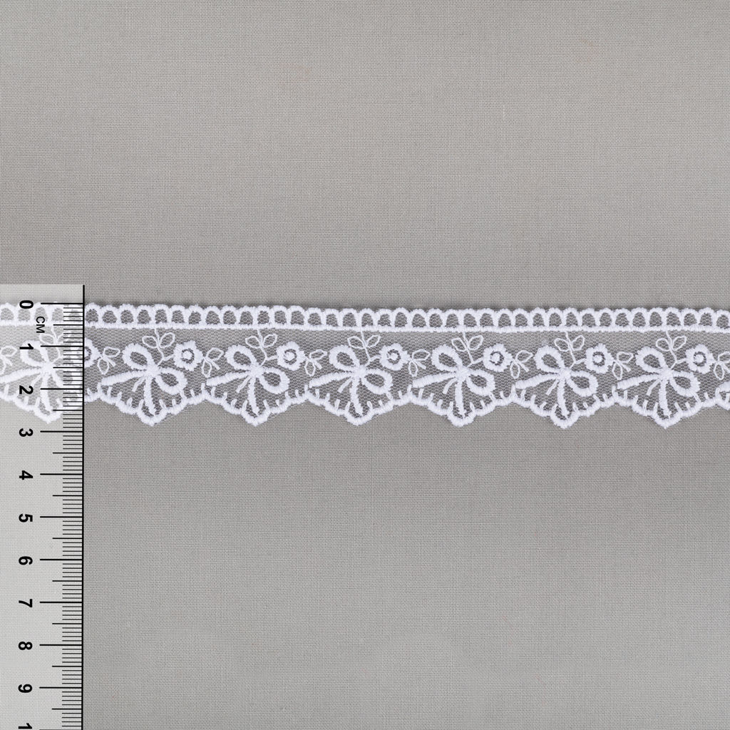 Кружево Gamma сетка 28 мм GKM-2801M в пакете 8.8 м 0.2 Турция TL001WH белый