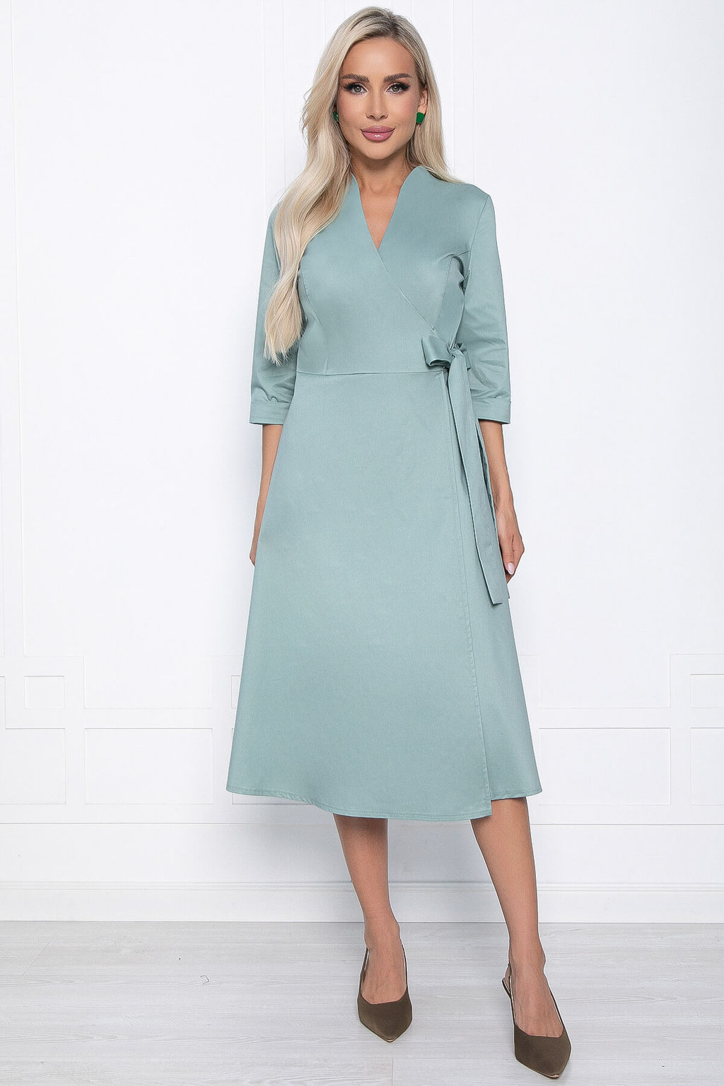 Платье LT Collection Вереск П10766 мятное миди