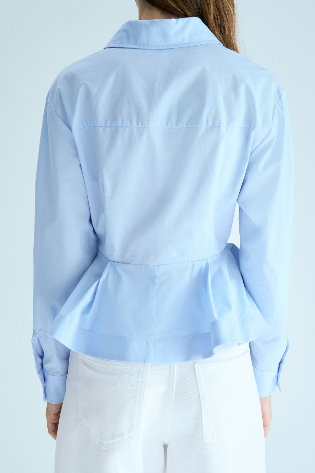 Poplin peplum shirt - H&m фото 6
