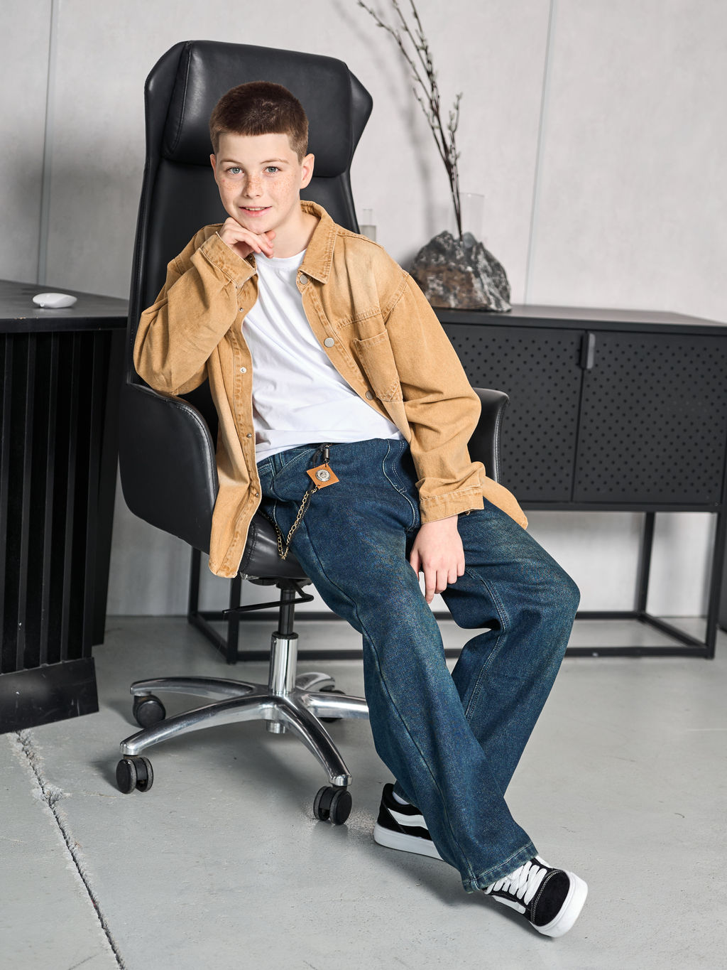 Джинсы-багги утеплённые для мальчиков - Синий мир фото 8