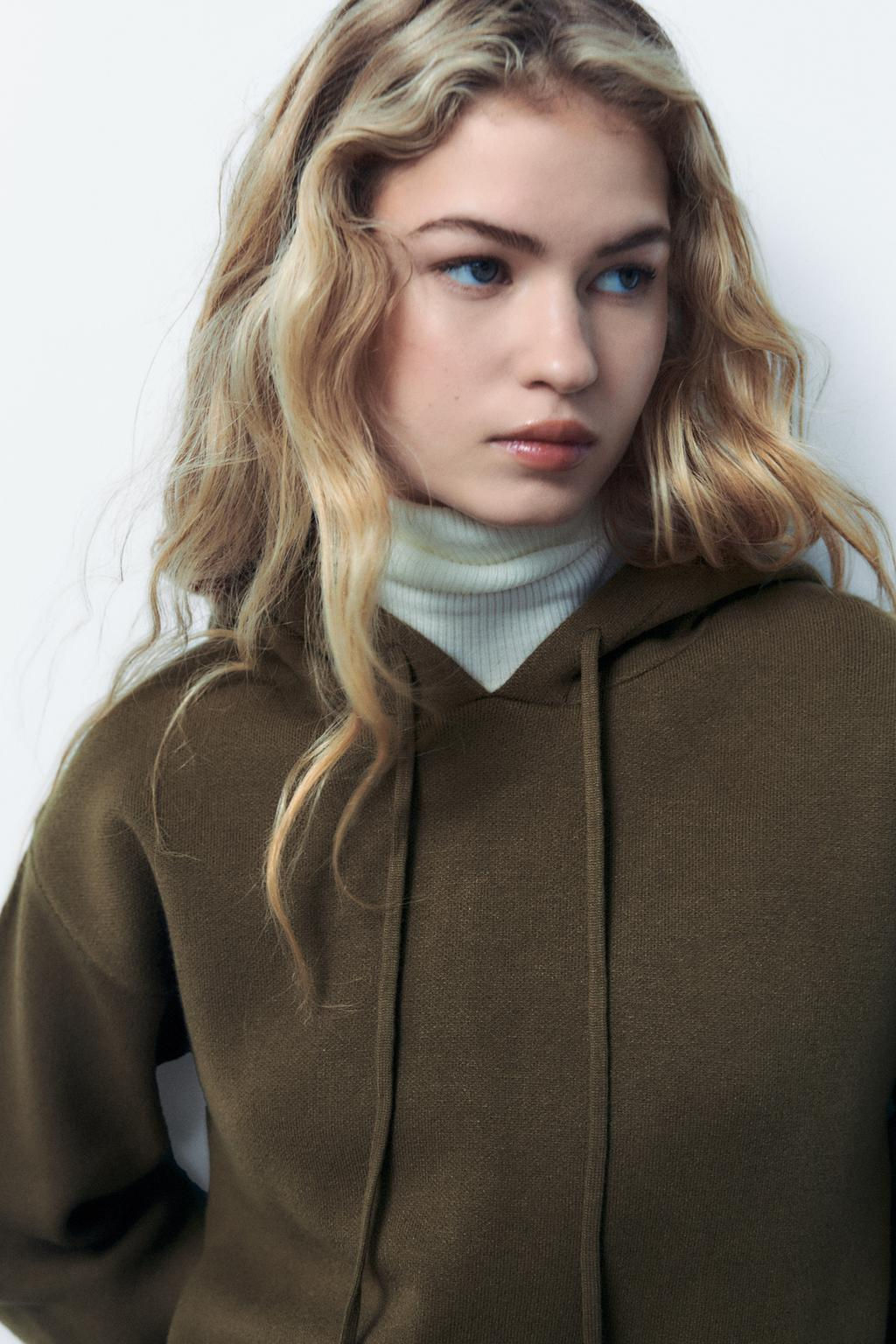 PLAIN KNIT HOODIE - Zara фото 3