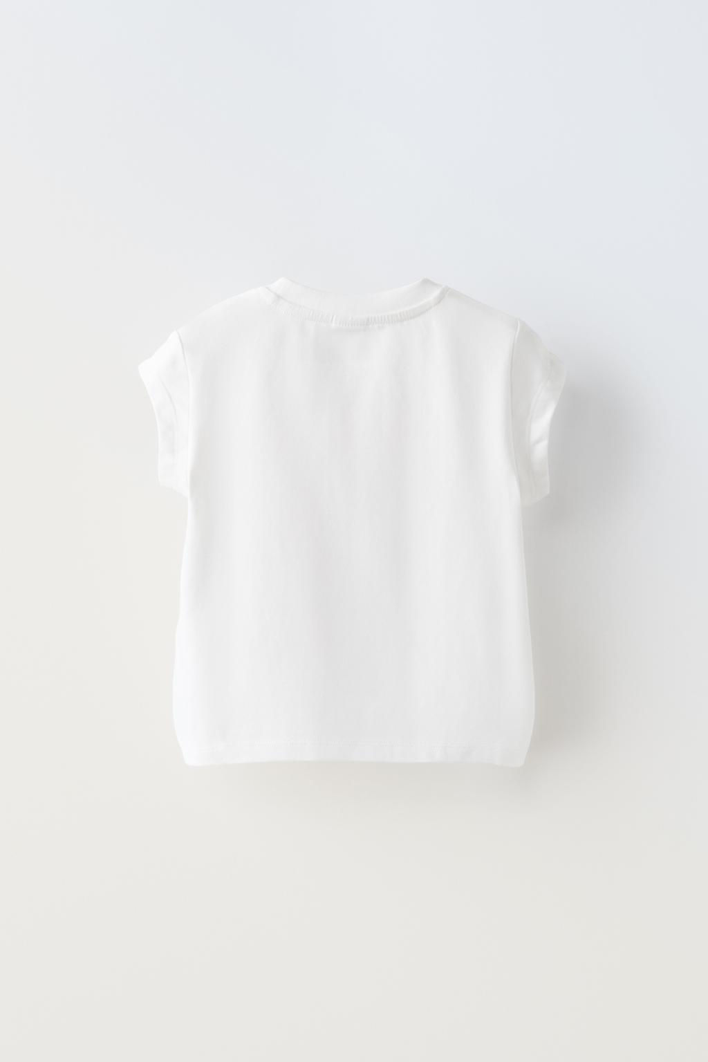 ANIMAL T-SHIRT WITH SLEEVE DETAIL - Zara фото 4