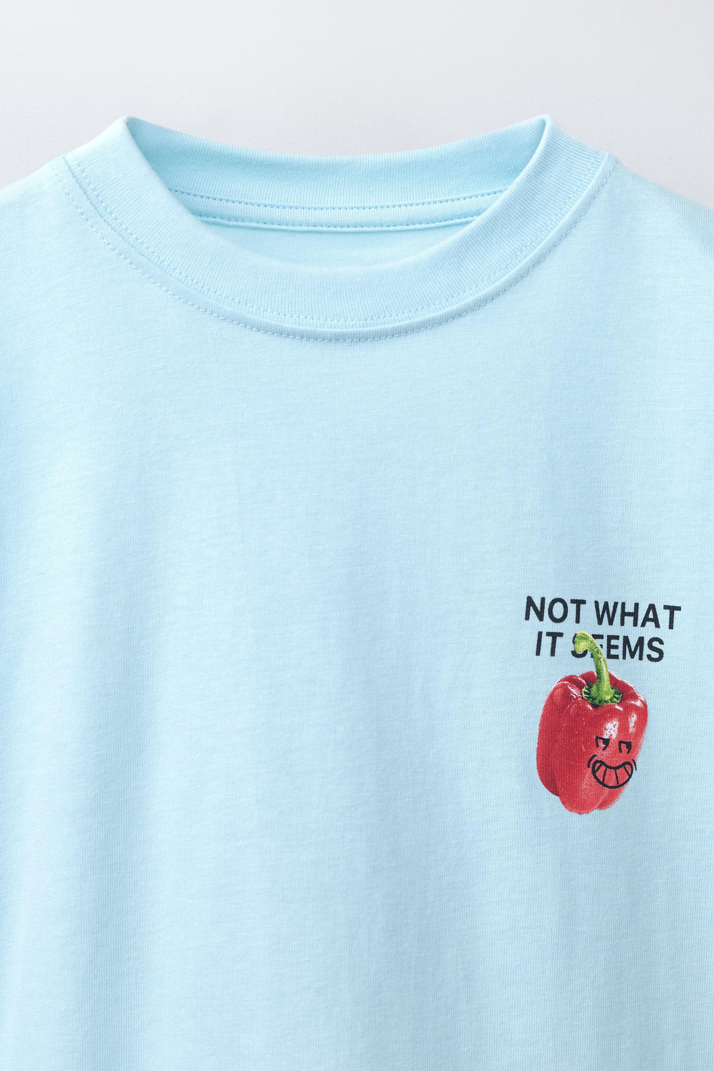 CAMISETA ESTAMPADO PIMIENTO / Azul / Blanco - Zara фото 3