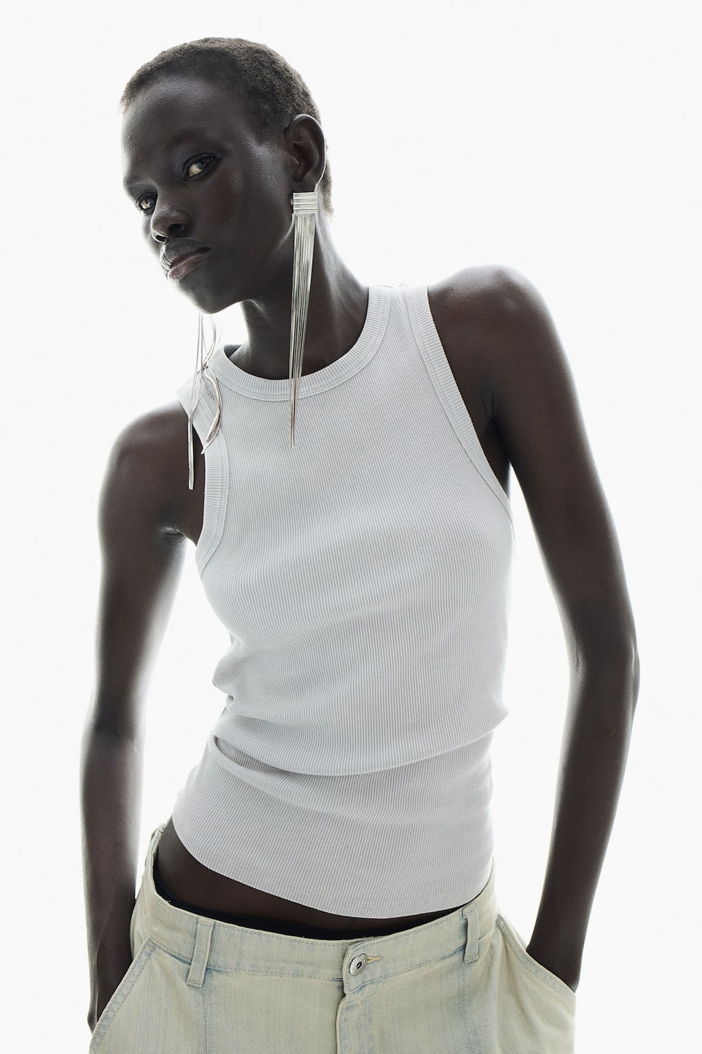 Top sin mangas en canale - H&m фото 3