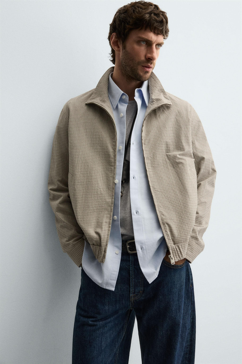 CHECK TEXTURED JACKET - Zara фото 7