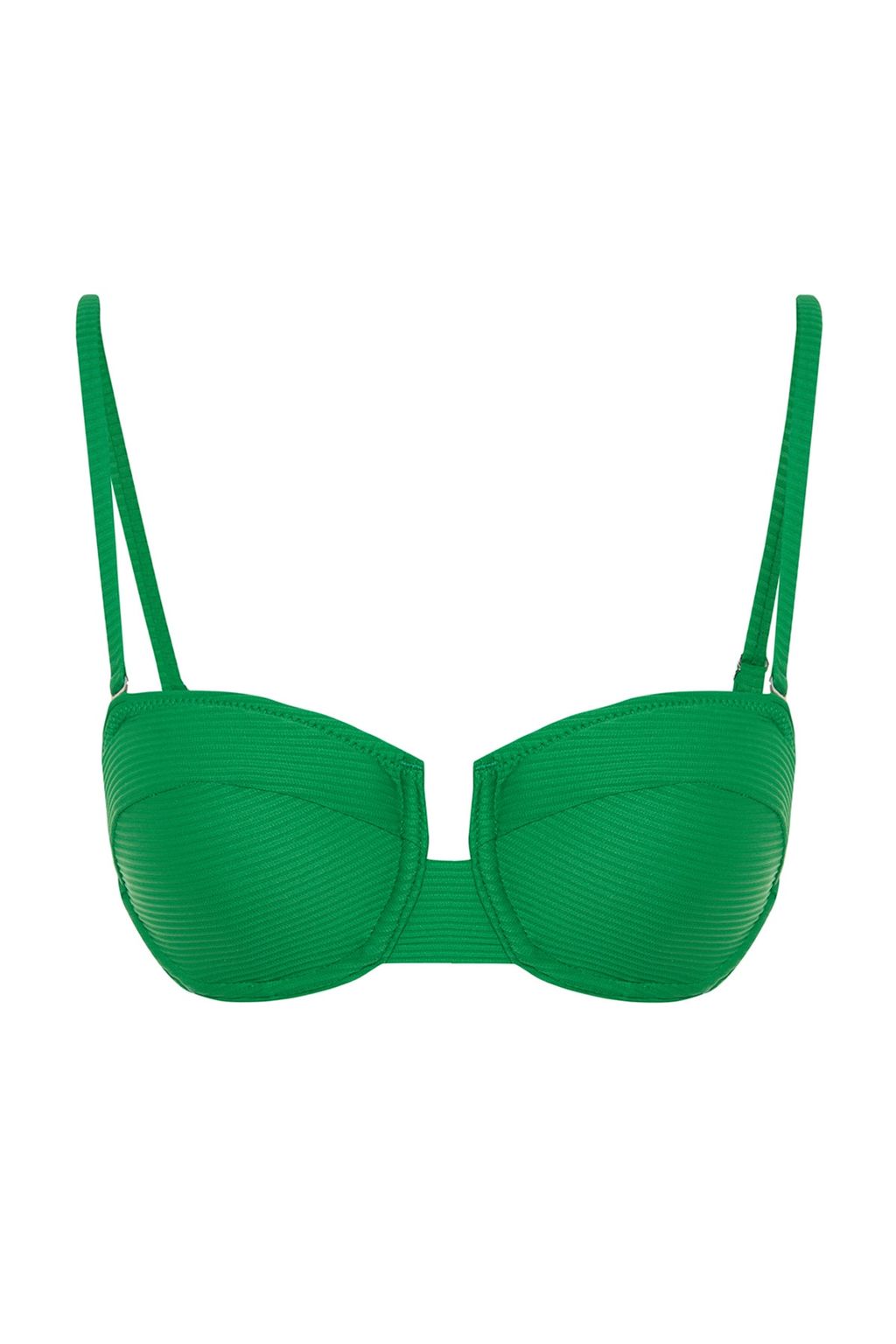 Yesil Balenli Dokulu Bikini Ustu TBESS23BU00278