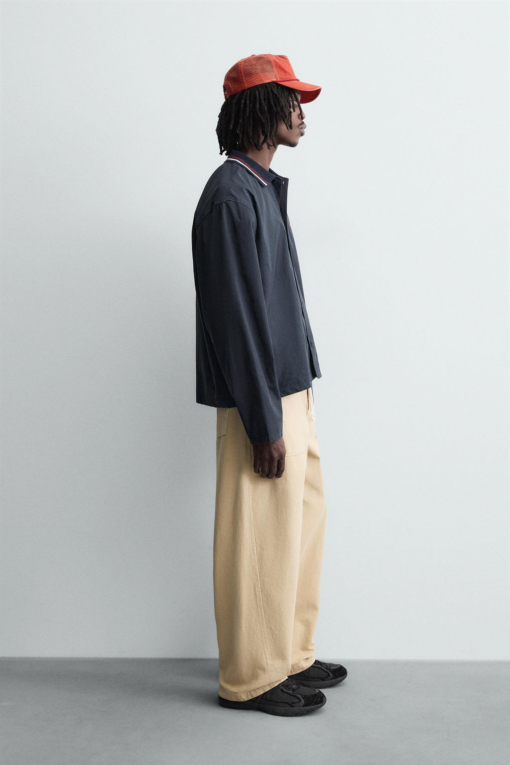 EMBROIDERED RIBBED COLLAR SHIRT - Zara фото 4
