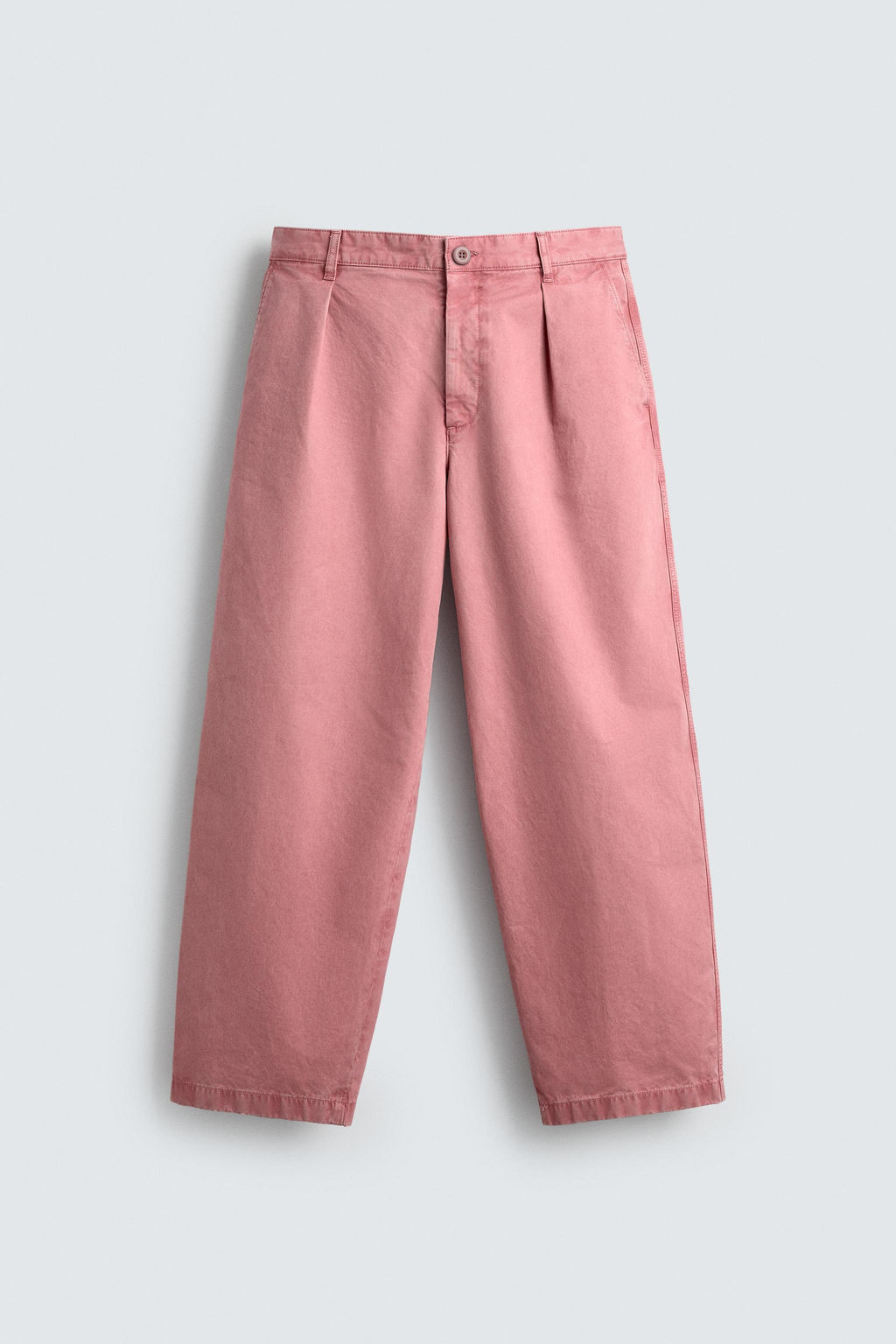 PANTAL?N RELAXED FIT PLIEGUES LIMITED EDITION / Rosa palo - Zara фото 7