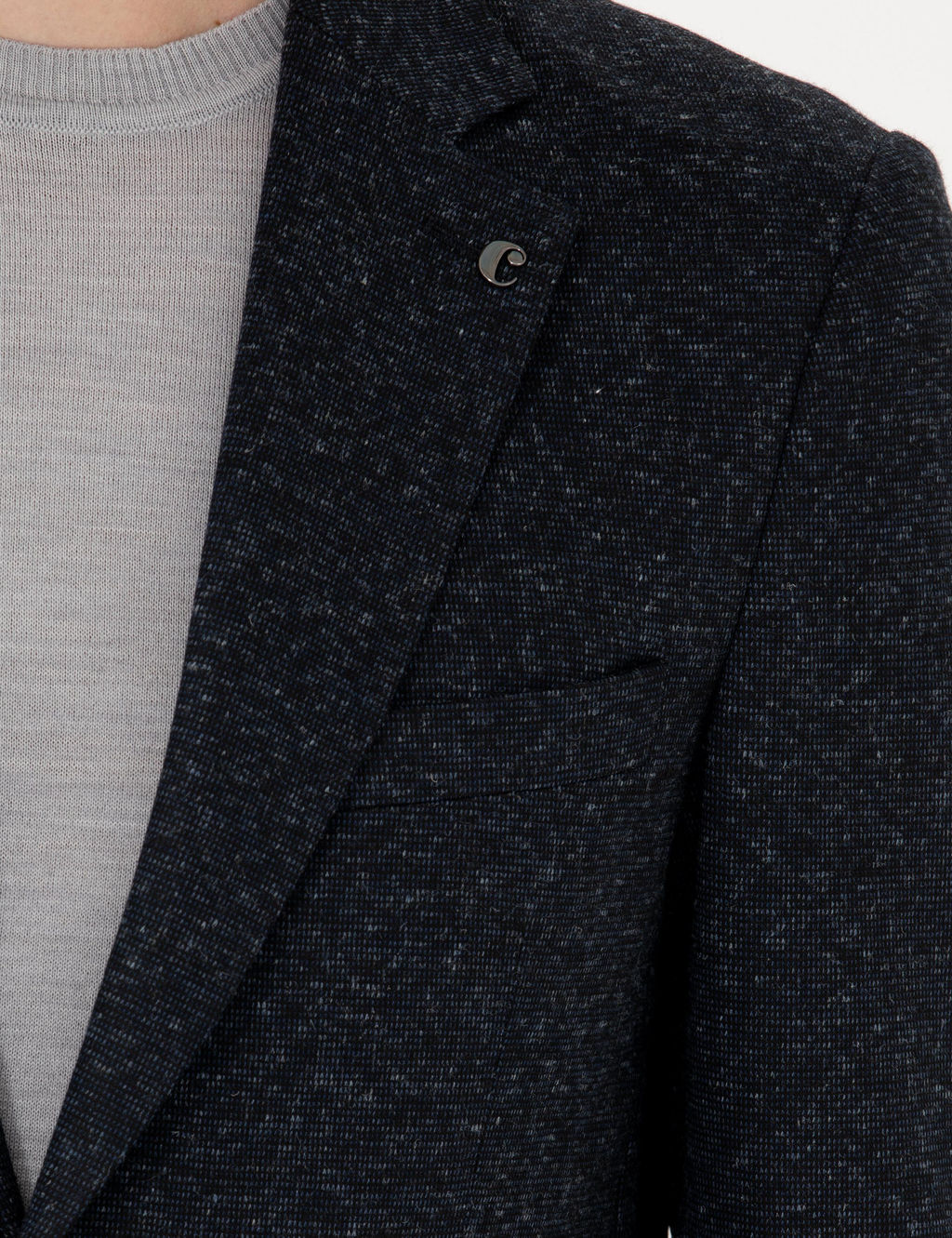 Lacivert Slim Fit Y_n Kar___ml_ Klasik Ceket