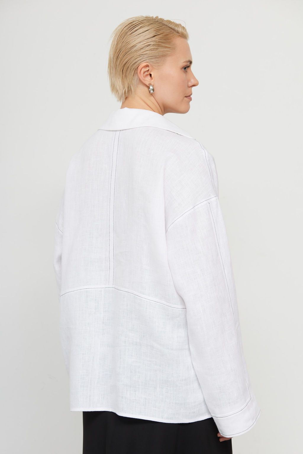 Рубашка oversize изо льна GRIOL  фото 5
