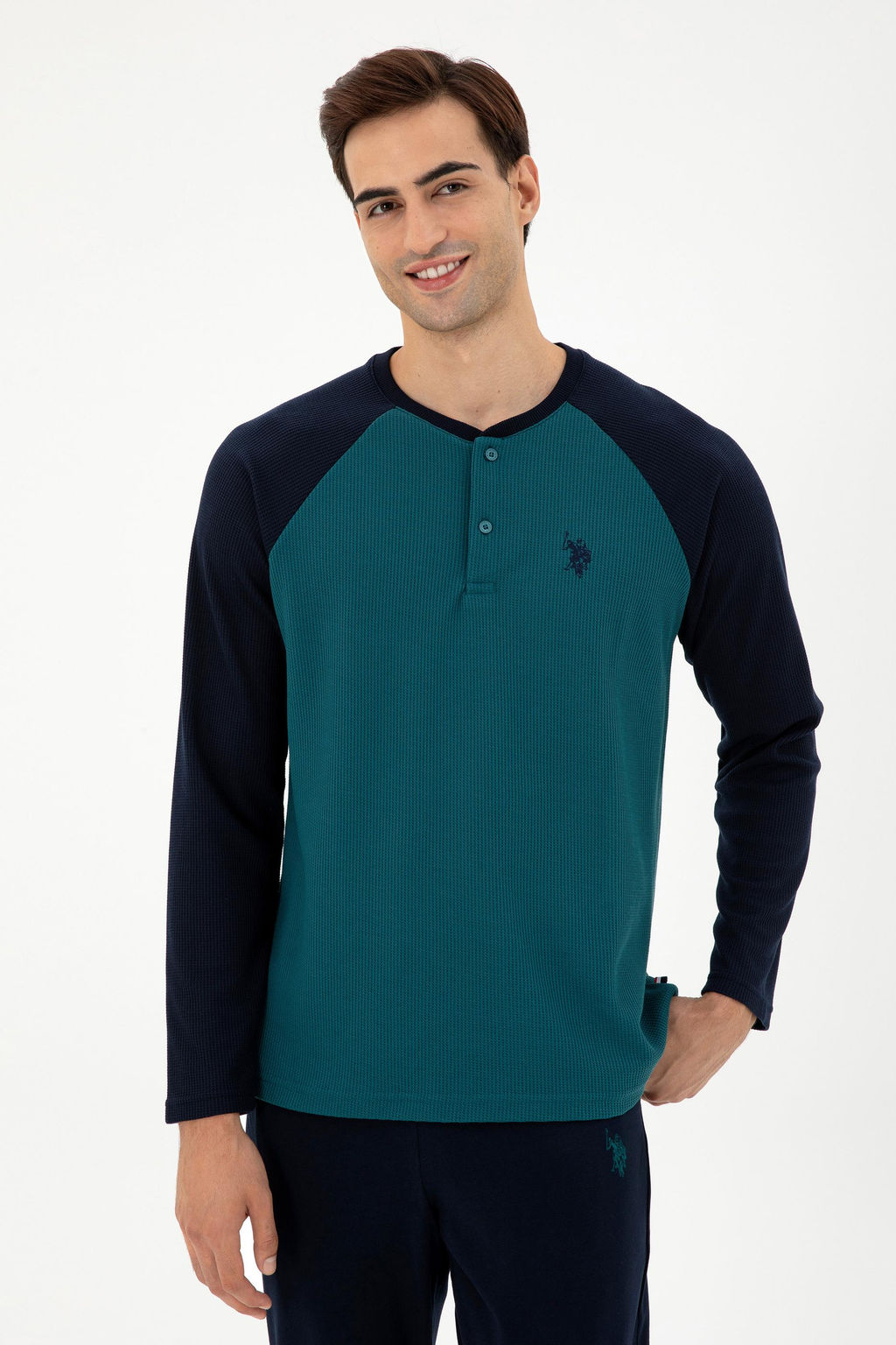 Мужской зеленый пижамный комплект - U.s. polo assn фото 3