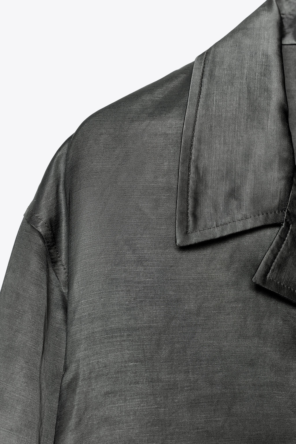 ZW COLLECTION SATIN LINEN BLEND BLAZER - Zara фото 8