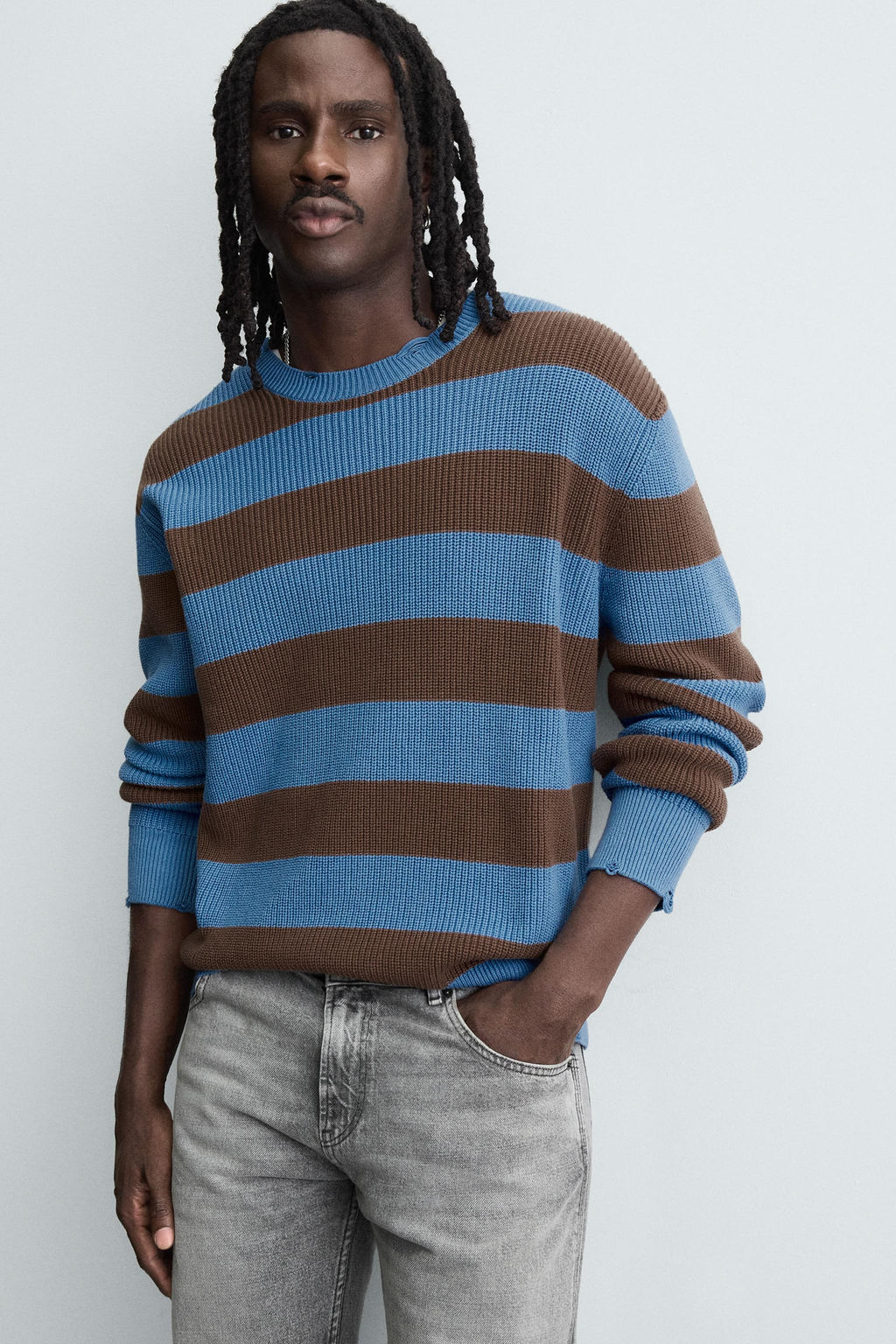 STRIPED PURL KNIT SWEATER - Zara фото 7